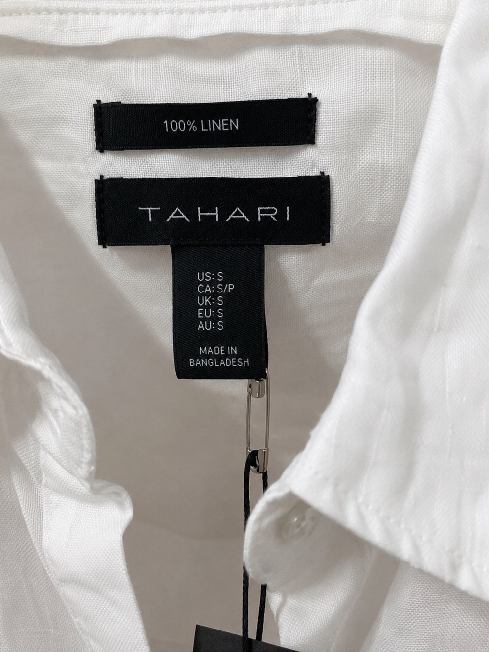 💥 Tahari 100% Linen Collared Tunic. - Picture 7 of 8
